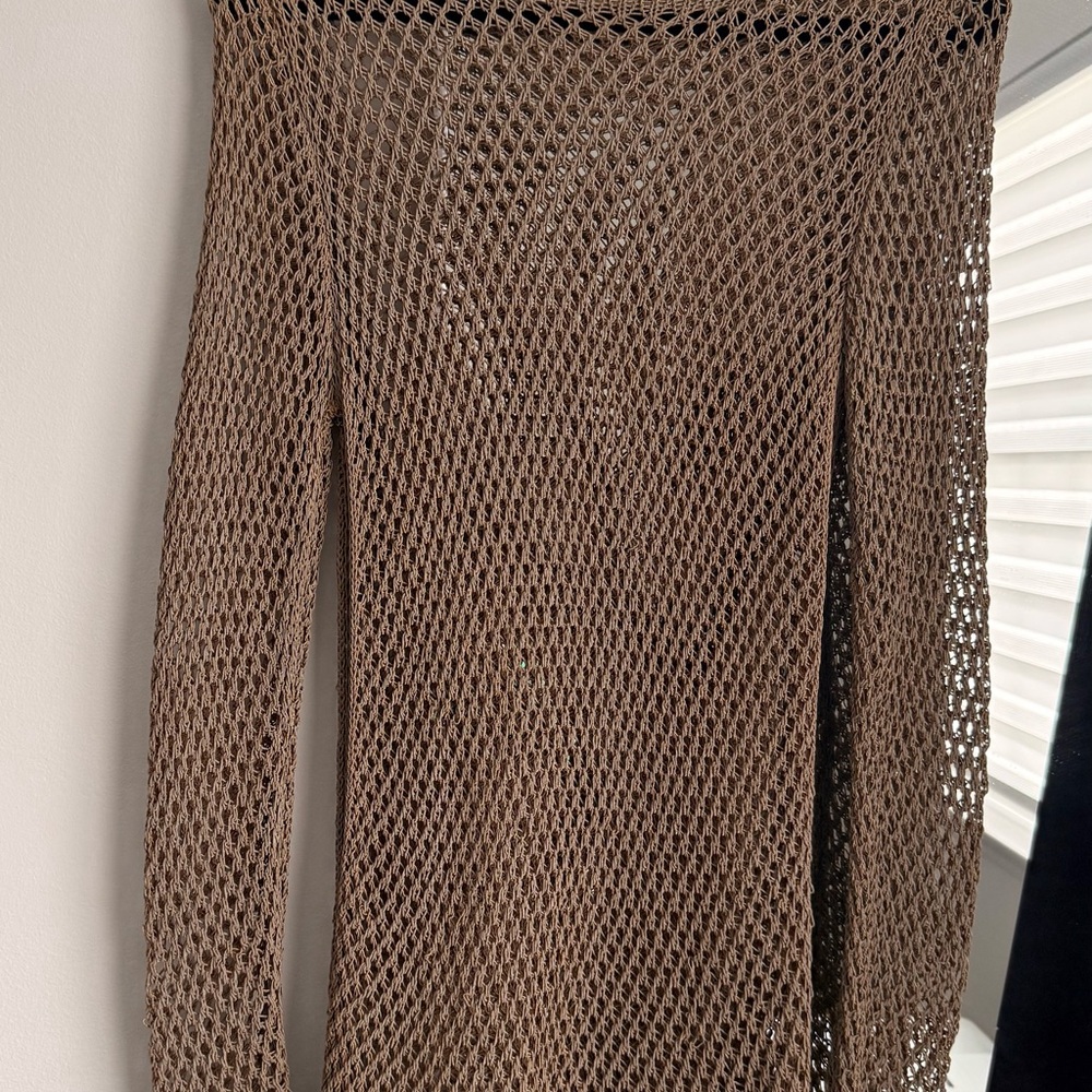 Zara Brown Knit Swim Coverup